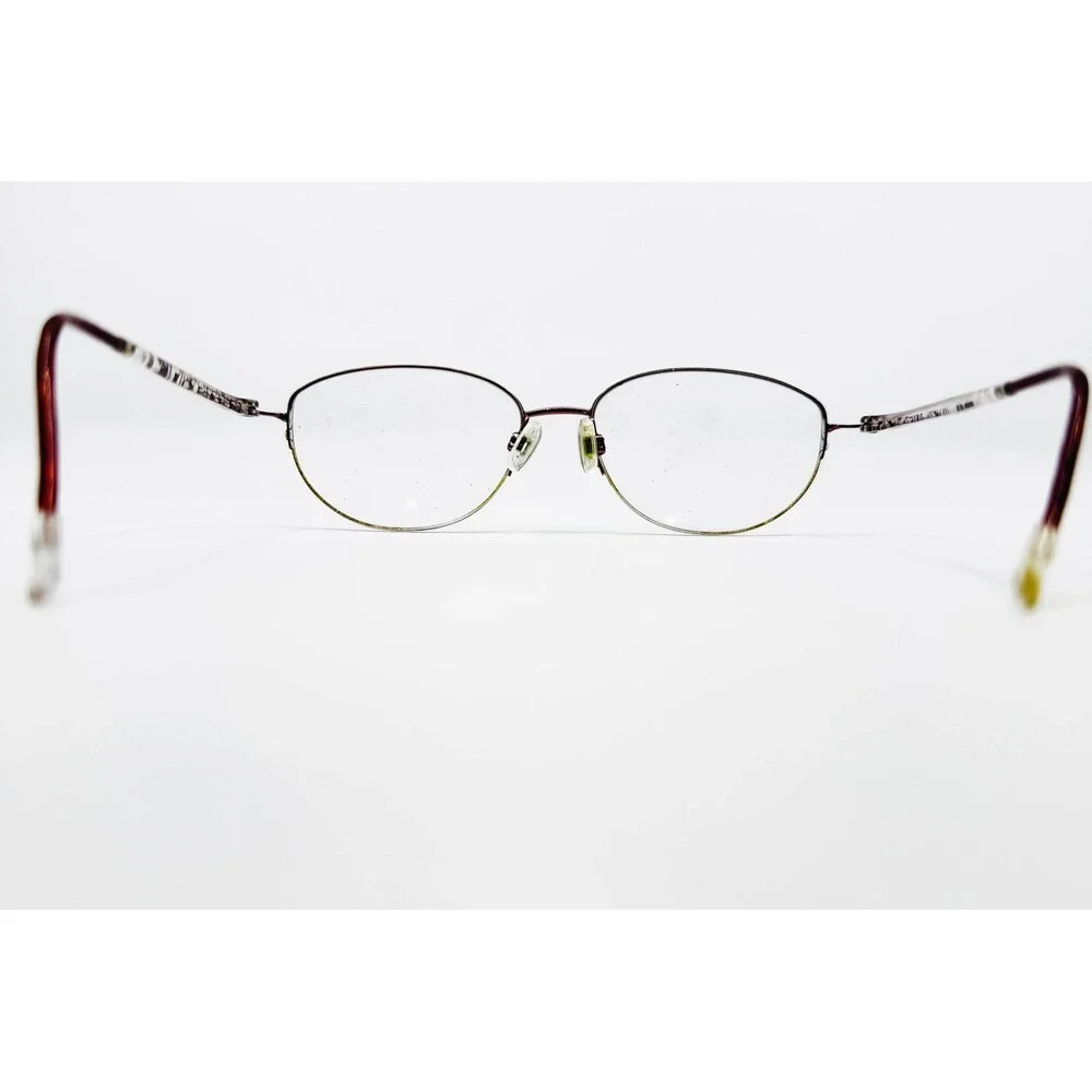 Gloria Vanderbilt Eyeglasses Womens Red Metal Oval Frame 140 39579